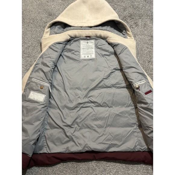 Brunello Cucinelli Wool Silk Cashmere Down Hooded Vest Size XL Maroon *READ* - Picture 7 of 16